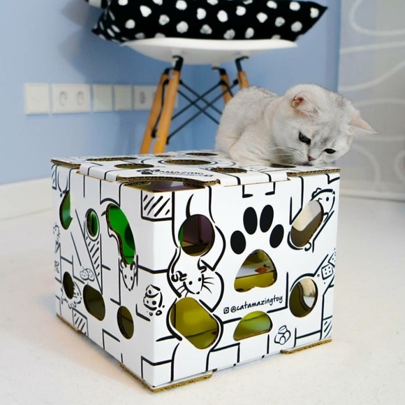 Slides Interactive Cat Toy Puzzle Feeder - Picture 2 of 3